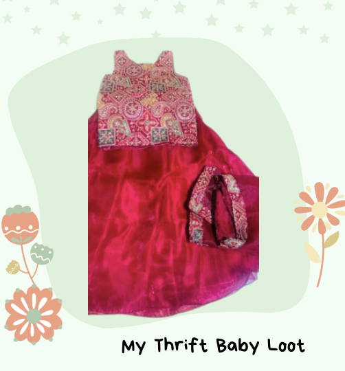 NEW Pink lehenga (4-5 years)